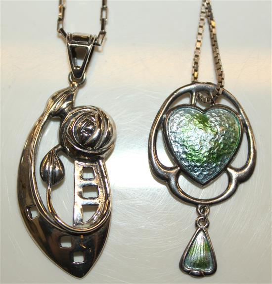 Charles Horner Pendant & Charles Mackintosh style pendant